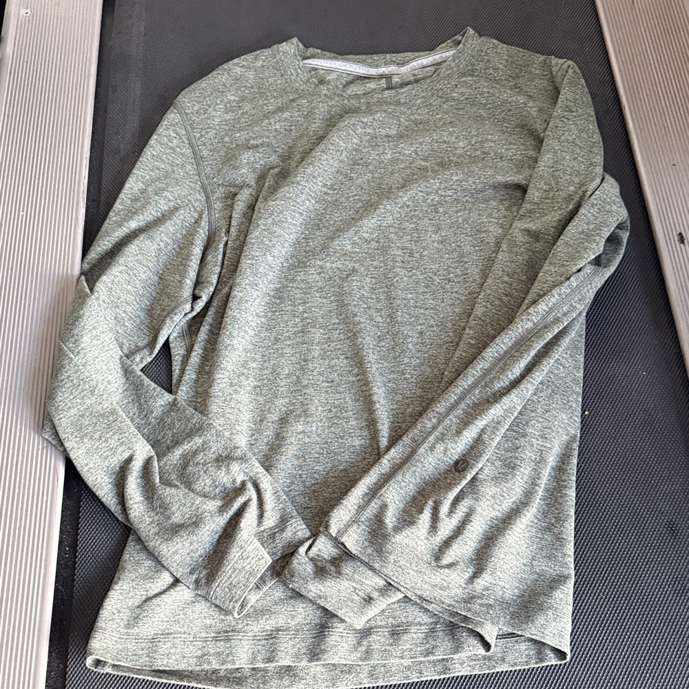 Lululemon Gray Long Sleeved Jersey Crew Neck